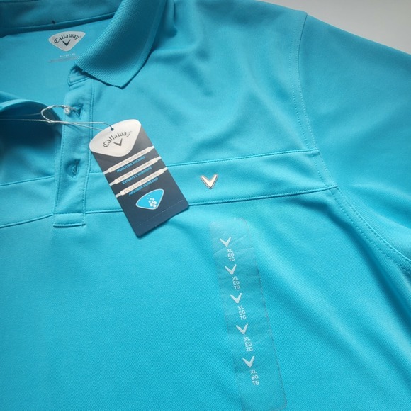 Callaway Opti-Dri Polo Golf Short Sleeve Shirt Size XL Light Blue ***Flawed*** - Picture 3 of 6